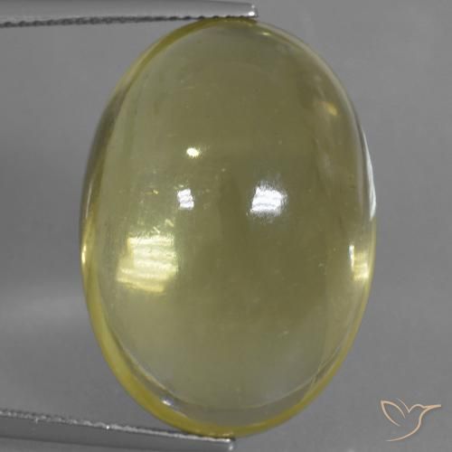 36.61ct Natürlicher hellgelb Quarz, Oval, Transparent