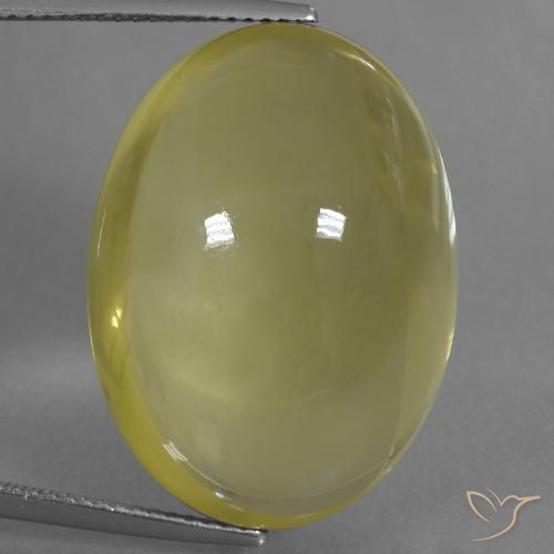 38.22ct Natürlicher hellgelb Quarz, Oval, Transparent