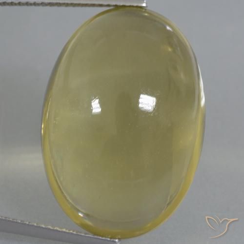 39.77ct Natürlicher Dunkel gelb Quarz, Oval, Transparent