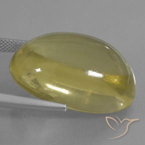 9,17 ctw natürlicher Dunkel gelb Quarz, Oval, Transparent