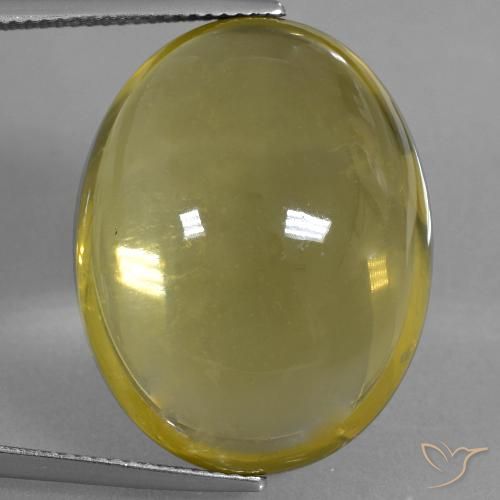 40.17ct Natürlicher Bräunliches Gelb Quarz, Oval, Transparent