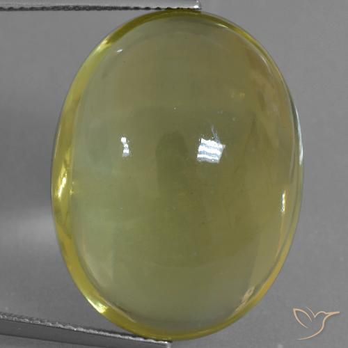 40.21ct Natürlicher hellgelb Quarz, Oval, Transparent