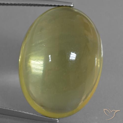 43.91ct Natürlicher Helles Gold-Gelb Quarz, Oval, Transparent