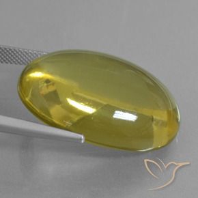 9,17 ctw natürlicher Hummel Gelb Quarz, Oval, Transparent
