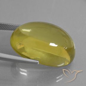 9,17 ctw natürlicher Hummel Gelb Quarz, Oval, Transparent