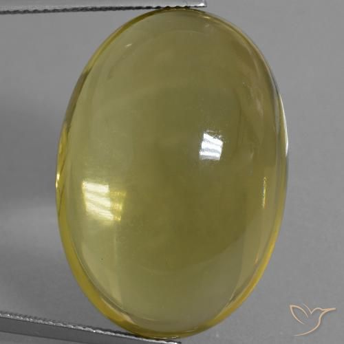 55.39ct Natürlicher Dunkel gelb Quarz, Oval, Transparent