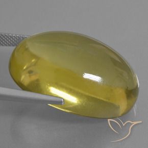9,17 ctw natürlicher Dunkel gelb Quarz, Oval, Transparent