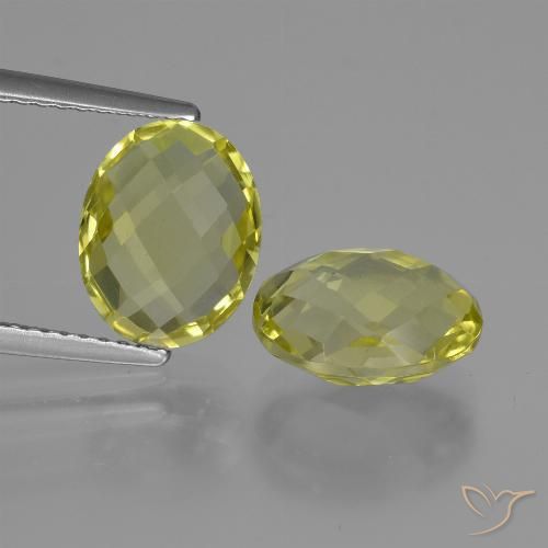 5.04ctw Natürlicher Mittelgelb Quarz, Oval, VVS-VS