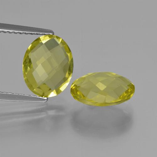 4,54 ct natürliche gelber Quarz-Edelsteine, Oval Schliff, VVS-VS