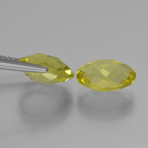 4,54 ct natürliche gelber Quarz-Edelsteine, Oval Schliff, VVS-VS