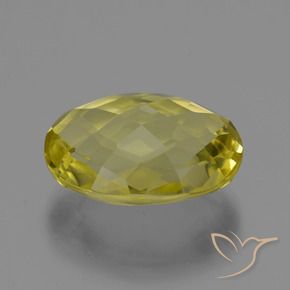 9,17 ctw natürlicher hellgelb Quarz, Oval, VVS-VS