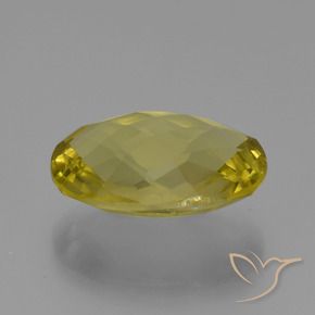 9,17 ctw natürlicher Ananas Gelb Quarz, Oval, VVS-VS
