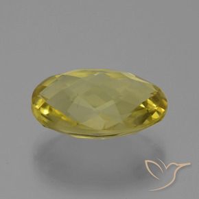9,17 ctw natürlicher hellgelb Quarz, Oval, VS