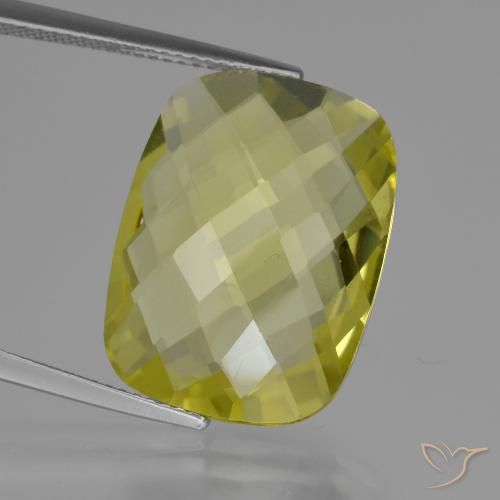 14.81ct Natürlicher hellgelb Quarz, Kissen, VVS