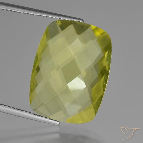 14.86ct Natürlicher Zitronengelb Quarz, Kissen, VVS