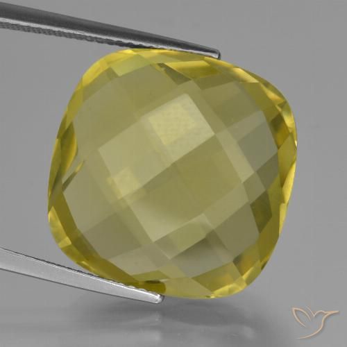 25.83ct Natürlicher Ananas Gelb Quarz, Kissen, VVS