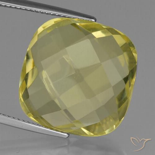 26.65ct Natürlicher Ananas Gelb Quarz, Kissen, VVS