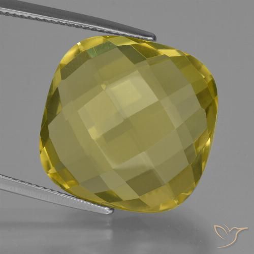 27.30ct Natürlicher hellgelb Quarz, Kissen, VVS