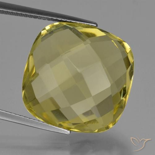 25.97ct Natürlicher Ananas Gelb Quarz, Kissen, VVS