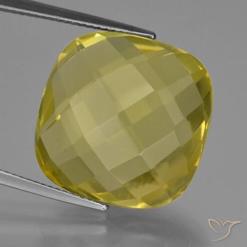 27.14ct Natürlicher hellgelb Quarz, Kissen, VVS-VS