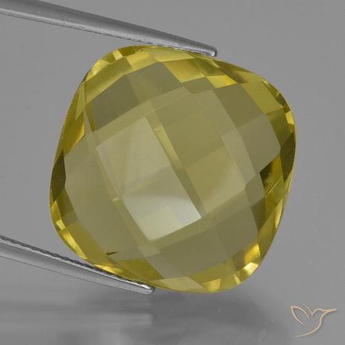 26.60ct Natürlicher hellgelb Quarz, Kissen, VVS