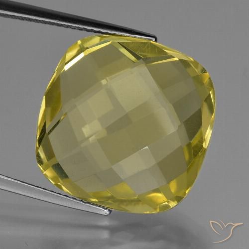 24.91ct Natürlicher Ananas Gelb Quarz, Kissen, VVS-VS
