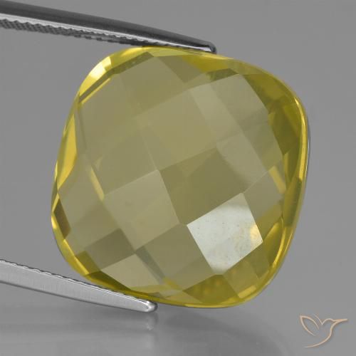 27.04ct Natürlicher hellgelb Quarz, Kissen, VVS