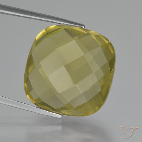 27.36ct Natürlicher Ananas Gelb Quarz, Kissen, VVS-VS