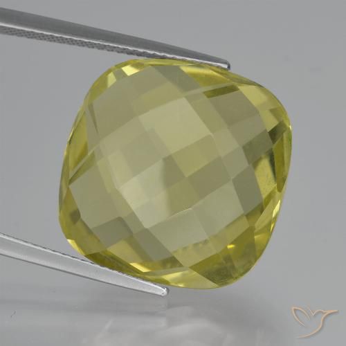 26.82ct Natürlicher Ananas Gelb Quarz, Kissen, VVS