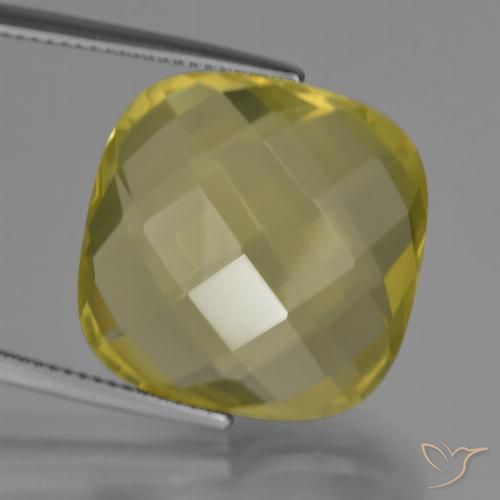 25.35ct Natürlicher Ananas Gelb Quarz, Kissen, VVS-VS