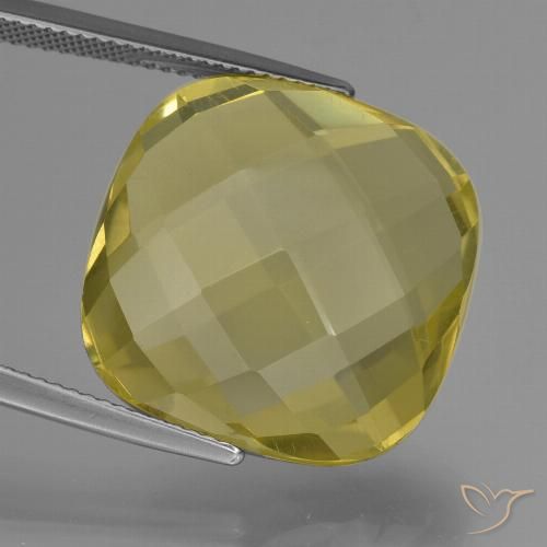 26.81ct Natürlicher hellgelb Quarz, Kissen, VVS-VS