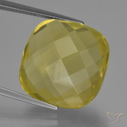 26.50ct Natürlicher Ananas Gelb Quarz, Kissen, VS