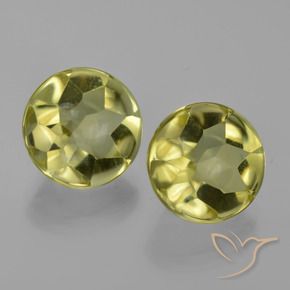 7.73 ct natürliche Mittelgelb Quarz-Edelsteine, Runden, Transparent