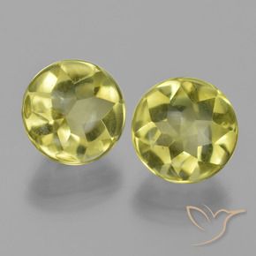 7.74 ct natürliche Mittelgelb Quarz-Edelsteine, Runden, Transparent