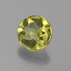 3,95 ctw natürlicher gelber Quarz, Rundschliff, Transparent