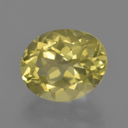 3,51 ctw natürlicher gelber Quarz, Oval Schliff, VS