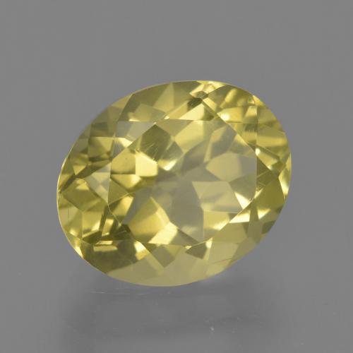 3,51 ctw natürlicher gelber Quarz, Oval Schliff, VS