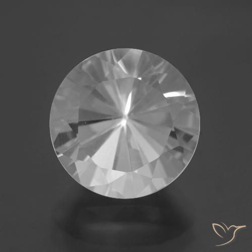 7.37ct Natürlicher Weiß Quarz, Runden, VVS-VS