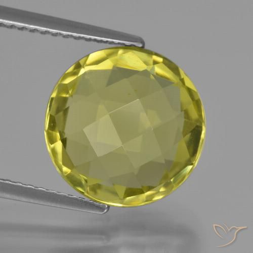 5.33ct Natürlicher Mittelgelb Quarz, Runden, VS