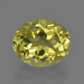 3,59 ctw natürlicher gelber Quarz, Oval Schliff, VS