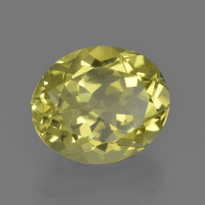 3,59 ctw natürlicher gelber Quarz, Oval Schliff, VS