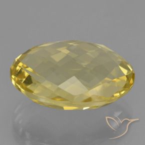 9,17 ctw natürlicher hellgelb Quarz, Oval, VS