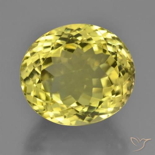 18.09ct Natürlicher Mittelhelles Gelb Quarz, Oval, VVS-VS
