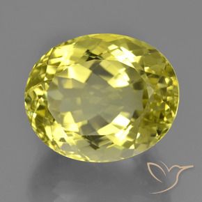 9,17 ctw natürlicher Mittelgelb Quarz, Oval, VVS-VS