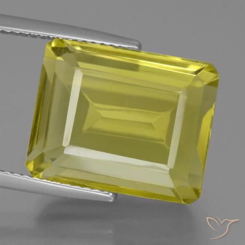 17.54ct Natürlicher Lebhaftes Gelb Quarz, Smaragdschliff, VVS-VS