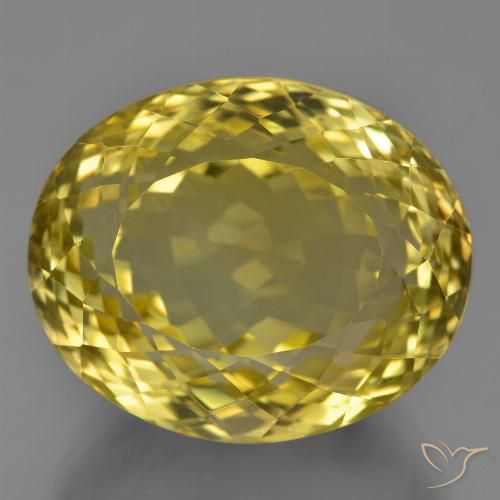 28.14ct Natürlicher Mittelgelb Quarz, Oval, VVS