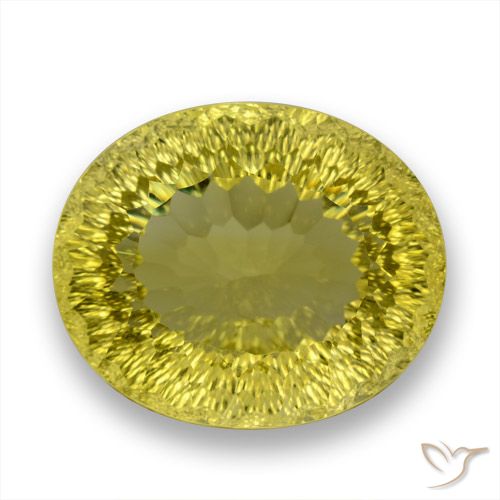 64.36ct Natürlicher Intensives Gelb Quarz, Oval, VVS