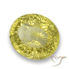 9,17 ctw natürlicher Mittelgelb Quarz, Oval, VVS