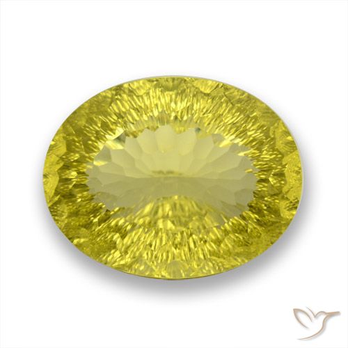 61.96ct Natürlicher Ananas Gelb Quarz, Oval, VVS