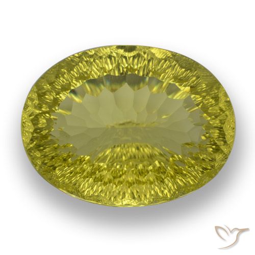 63.61ct Natürlicher Ananas Gelb Quarz, Oval, VVS